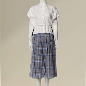 Tela
Plaid Print Long Dress